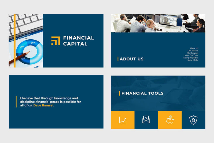 Financial Capital Finance PowerPoint Template-PowerPoint Template, Keynote Template, Google Slides Template PPT Infographics -Slidequest