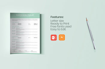 Patmos Resume Template-PowerPoint Template, Keynote Template, Google Slides Template PPT Infographics -Slidequest