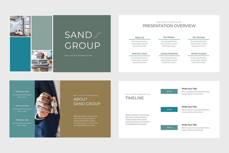 Sand Group Real Estate PowerPoint Template-PowerPoint Template, Keynote Template, Google Slides Template PPT Infographics -Slidequest