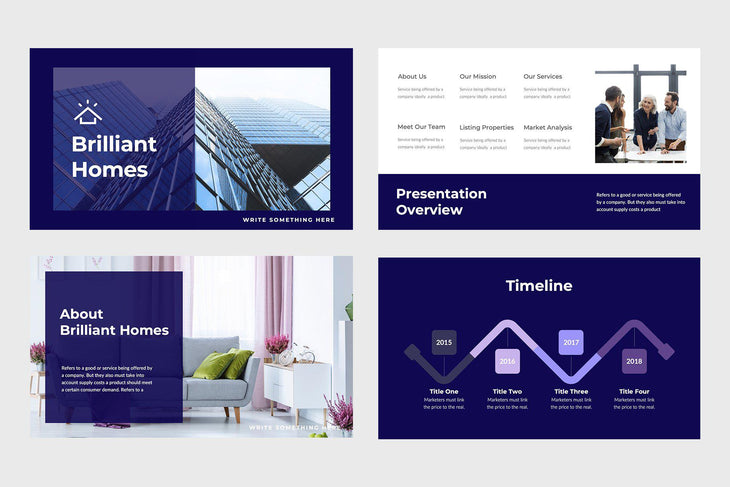 Brilliant Homes Real Estate PowerPoint Template-PowerPoint Template, Keynote Template, Google Slides Template PPT Infographics -Slidequest