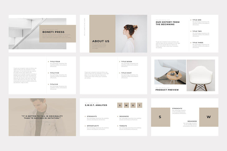 Boneti Minimalist PowerPoint Template - TheSlideQuest