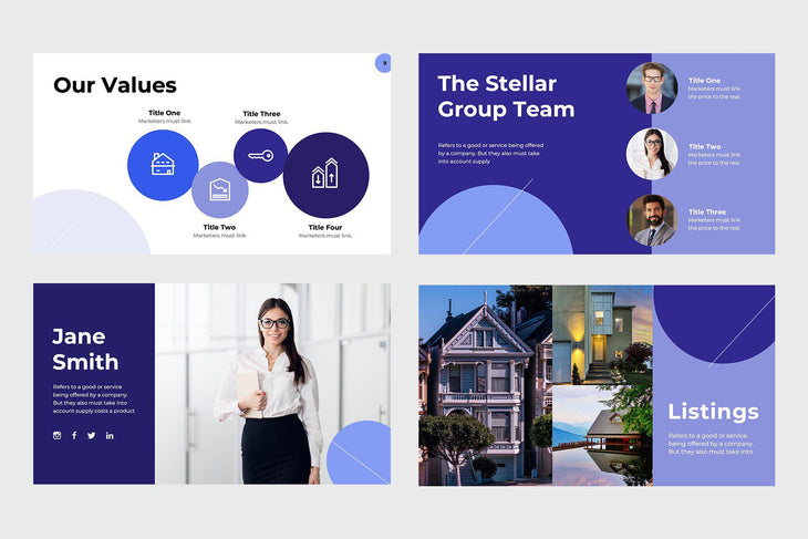 Stellar Group Real Estate PowerPoint Template-PowerPoint Template, Keynote Template, Google Slides Template PPT Infographics -Slidequest