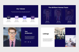 Brilliant Homes Real Estate PowerPoint Template-PowerPoint Template, Keynote Template, Google Slides Template PPT Infographics -Slidequest