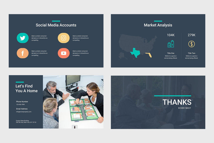 River Nest Real Estate PowerPoint Template-PowerPoint Template, Keynote Template, Google Slides Template PPT Infographics -Slidequest