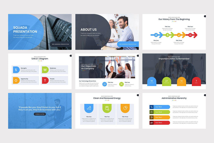 Squada PowerPoint Template - TheSlideQuest