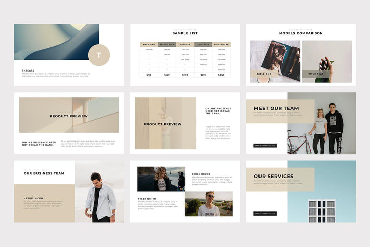 Brown Minimal PowerPoint Template - TheSlideQuest