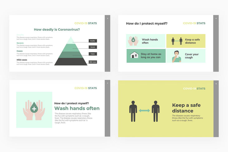COVID Stats Presentation Template-PowerPoint Template, Keynote Template, Google Slides Template PPT Infographics -Slidequest