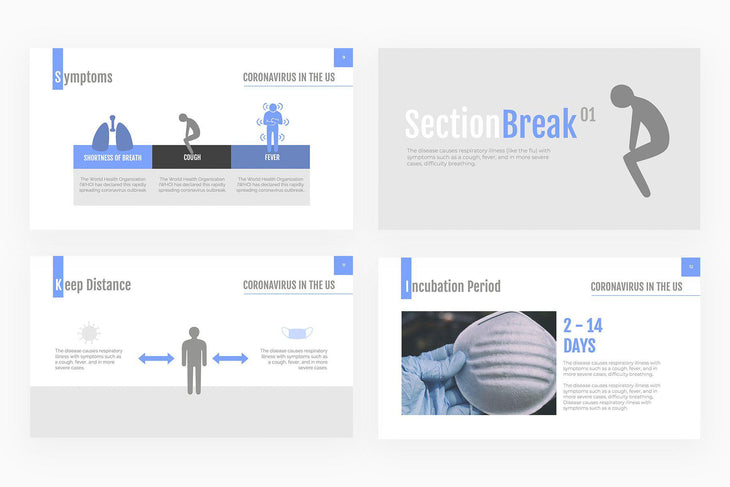 Coronavirus in the US Presentation Template-PowerPoint Template, Keynote Template, Google Slides Template PPT Infographics -Slidequest
