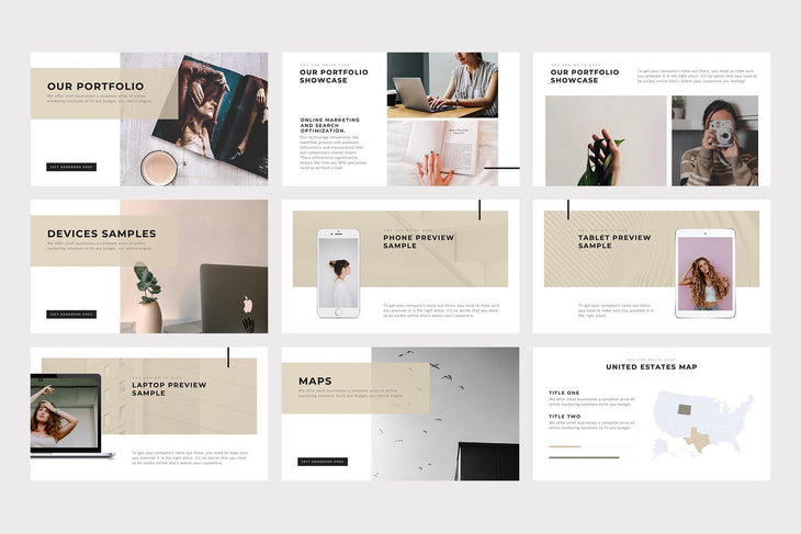 Brown Minimal PowerPoint Template - TheSlideQuest