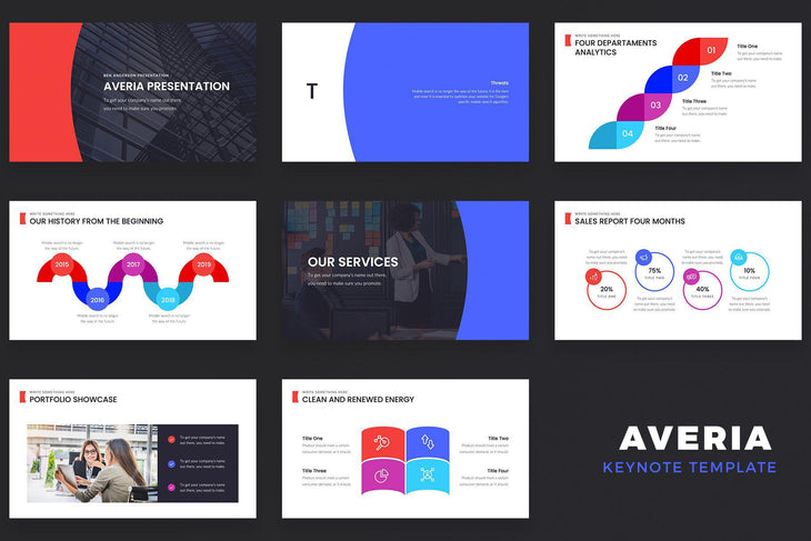 Averia Marketing Pitch Keynote Template - TheSlideQuest