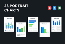 Portrait Bar Charts-PowerPoint Template, Keynote Template, Google Slides Template PPT Infographics -Slidequest