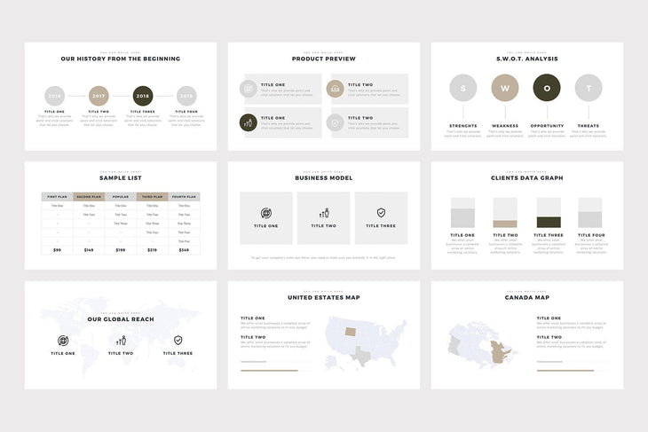 Brown Minimal PowerPoint Template - TheSlideQuest