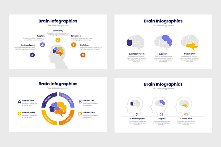 Brain Infographics Template PowerPoint Keynote Google Slides PPT KEY GS
