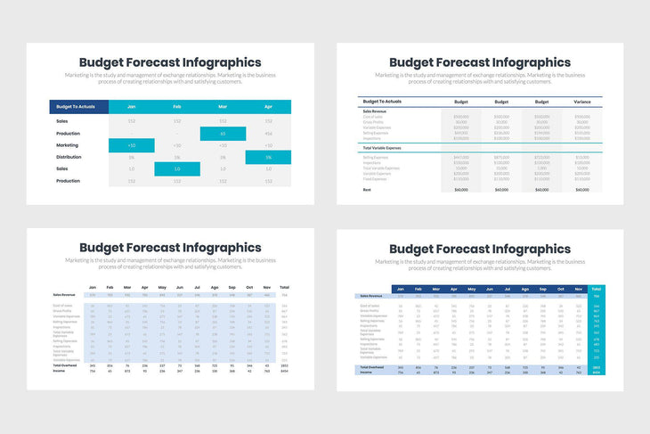 Budget Forecast Infographics-PowerPoint Template, Keynote Template, Google Slides Template PPT Infographics -Slidequest