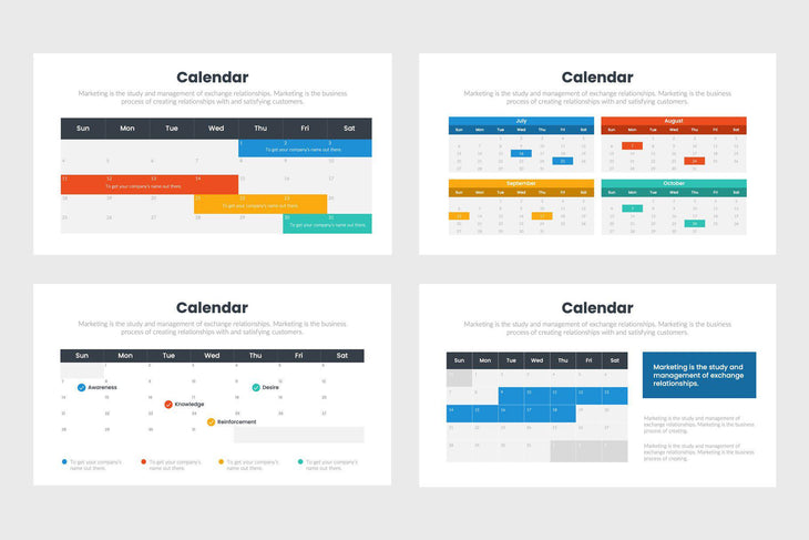 Calendar Infographics Template PowerPoint Keynote Google Slides PPT KEY GS