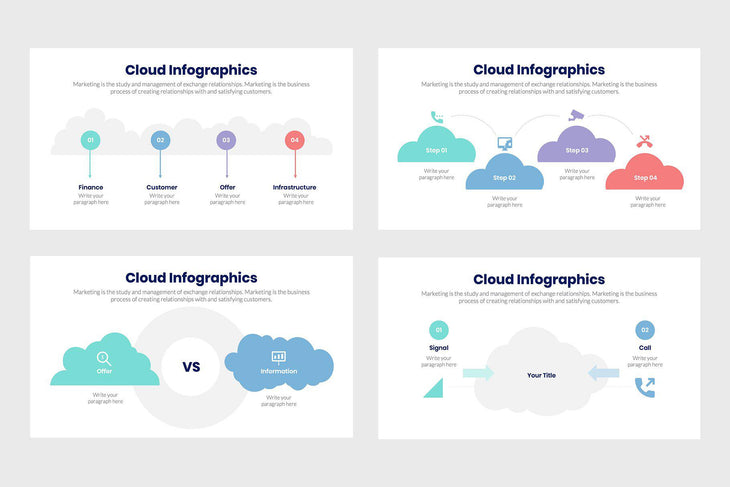 Cloud Infographics-PowerPoint Template, Keynote Template, Google Slides Template PPT Infographics -Slidequest