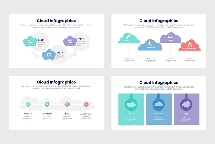 Cloud Infographics-PowerPoint Template, Keynote Template, Google Slides Template PPT Infographics -Slidequest