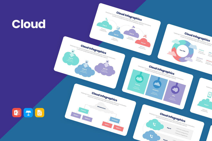 Cloud Infographics-PowerPoint Template, Keynote Template, Google Slides Template PPT Infographics -Slidequest