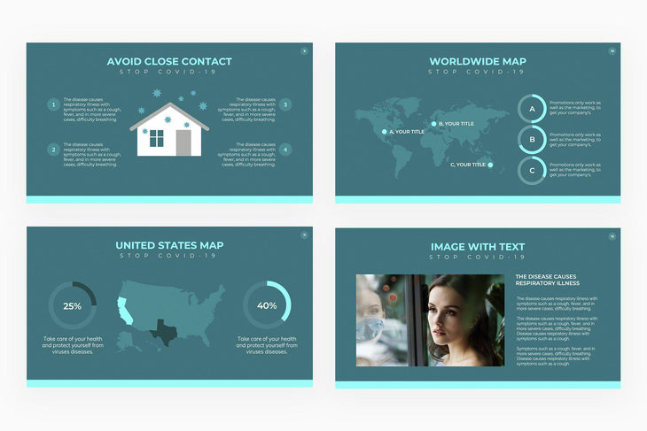 Stop COVID 19 from Spreading Presentation Template-PowerPoint Template, Keynote Template, Google Slides Template PPT Infographics -Slidequest