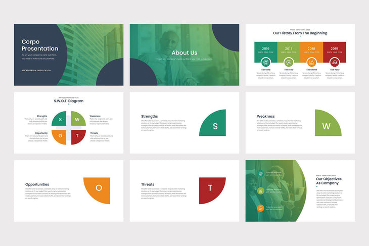 Corpo PowerPoint Template - TheSlideQuest