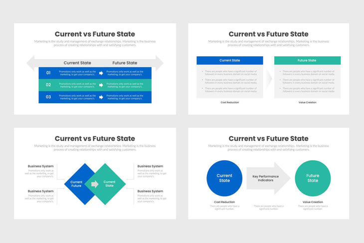 Current VS Future State Infographics Template PowerPoint Keynote Google Slides PPT KEY GS