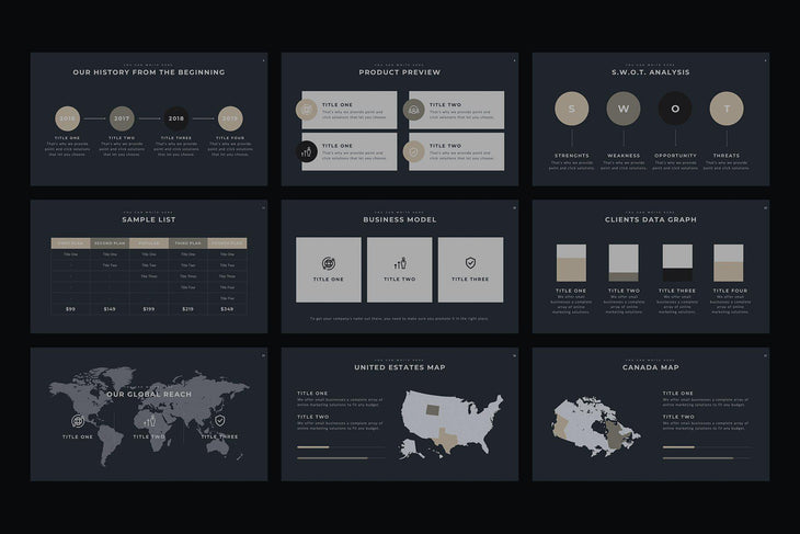 Brown Minimal PowerPoint Template - TheSlideQuest