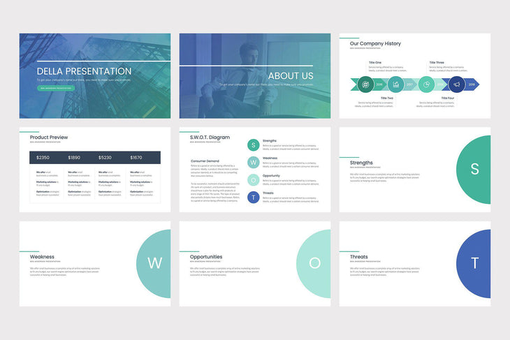 Della Business PowerPoint Template - TheSlideQuest