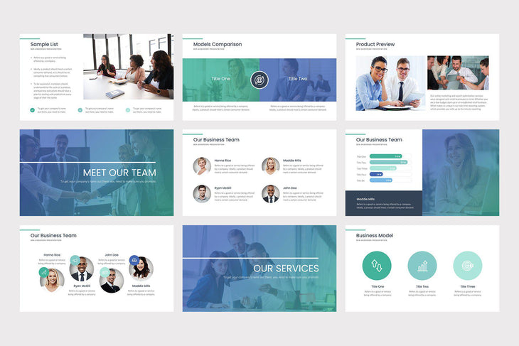 Della Business PowerPoint Template - TheSlideQuest