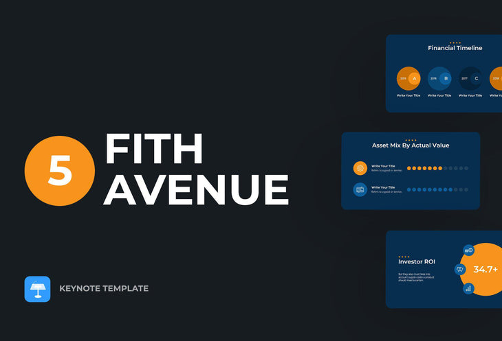 Fifth Avenue Finance Keynote Template-PowerPoint Template, Keynote Template, Google Slides Template PPT Infographics -Slidequest