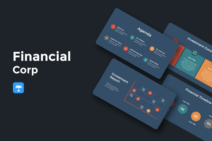 Financial Corp Finance Keynote Template-PowerPoint Template, Keynote Template, Google Slides Template PPT Infographics -Slidequest