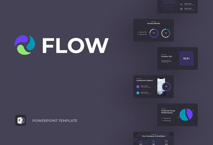 Flow Finance PowerPoint Template-PowerPoint Template, Keynote Template, Google Slides Template PPT Infographics -Slidequest