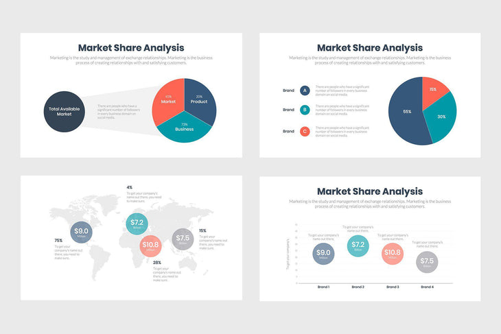 Market Share Analysis-PowerPoint Template, Keynote Template, Google Slides Template PPT Infographics -Slidequest