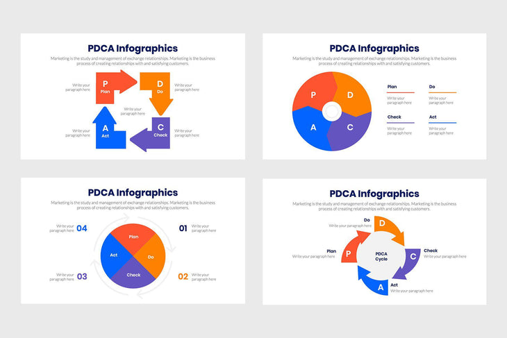 PDCA Infographics-PowerPoint Template, Keynote Template, Google Slides Template PPT Infographics -Slidequest