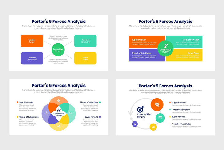 Porter 5 Forces Infographics Template PowerPoint Keynote Google Slides PPT KEY GS