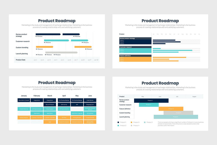 Product Roadmap-PowerPoint Template, Keynote Template, Google Slides Template PPT Infographics -Slidequest