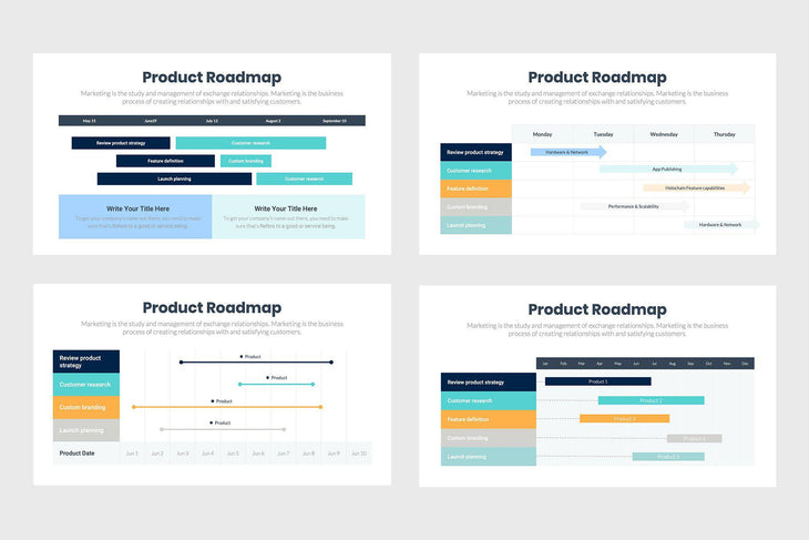 Product Roadmap-PowerPoint Template, Keynote Template, Google Slides Template PPT Infographics -Slidequest