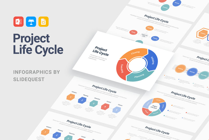 Project Life Cycle-PowerPoint Template, Keynote Template, Google Slides Template PPT Infographics -Slidequest