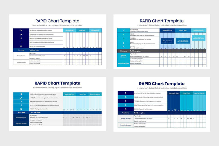 RAPID Diagram Charts Infographics Template PowerPoint Keynote Google Slides PPT KEY GS