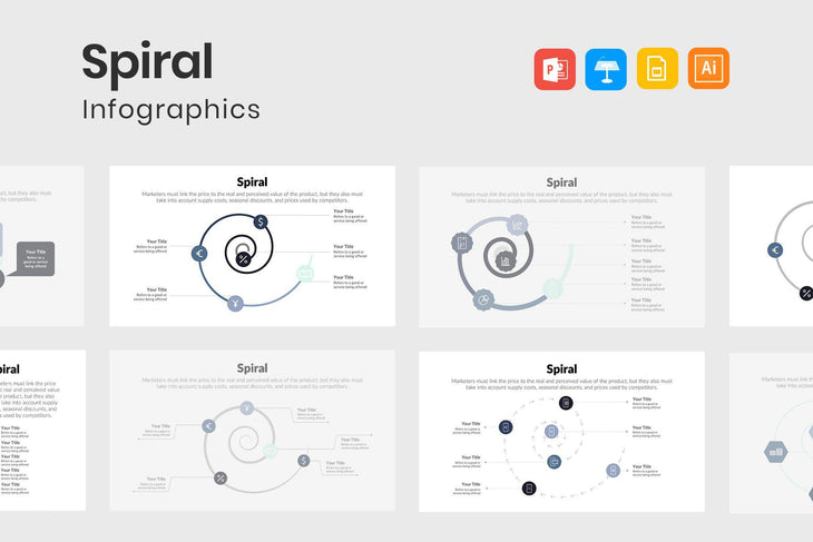 Spiral Infographics Template-PowerPoint Template, Keynote Template, Google Slides Template PPT Infographics -Slidequest