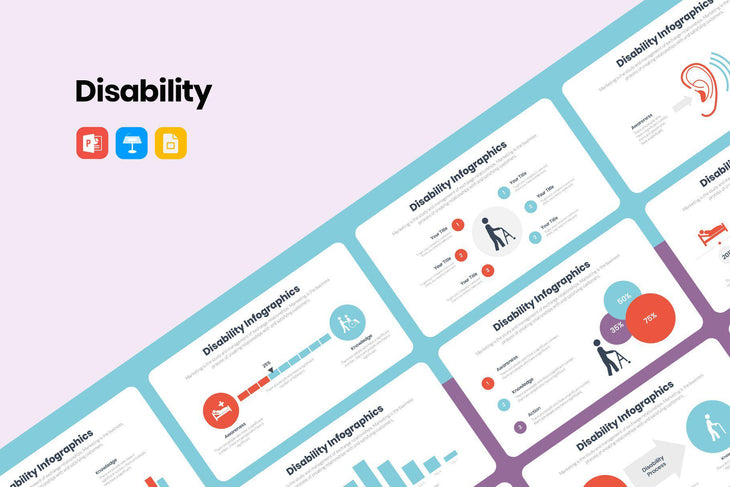 Disability Infographics Template-PowerPoint Template, Keynote Template, Google Slides Template PPT Infographics -Slidequest