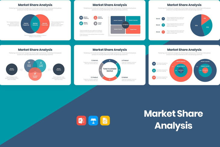 Market Share Analysis-PowerPoint Template, Keynote Template, Google Slides Template PPT Infographics -Slidequest