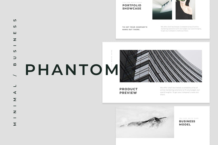 Phantom Minimal PowerPoint Template - TheSlideQuest