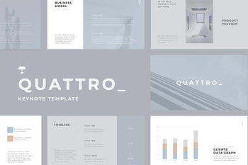 Quattro Minimal Keynote Template - TheSlideQuest
