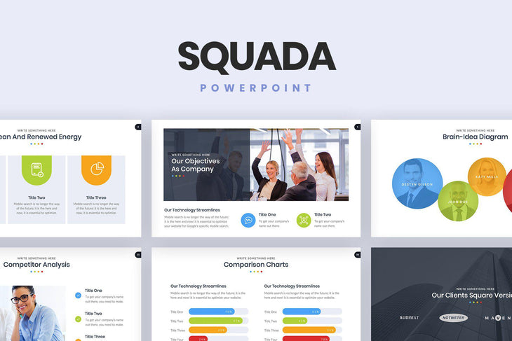 Squada PowerPoint Template - TheSlideQuest