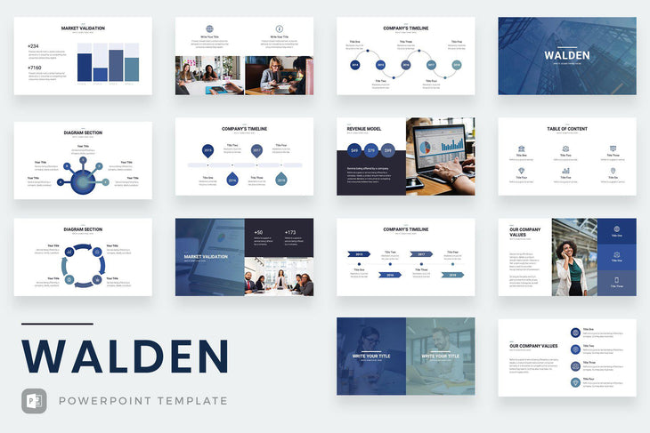 Walden PowerPoint Template - TheSlideQuest