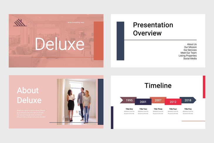 Deluxe Real Estate Keynote Template-PowerPoint Template, Keynote Template, Google Slides Template PPT Infographics -Slidequest