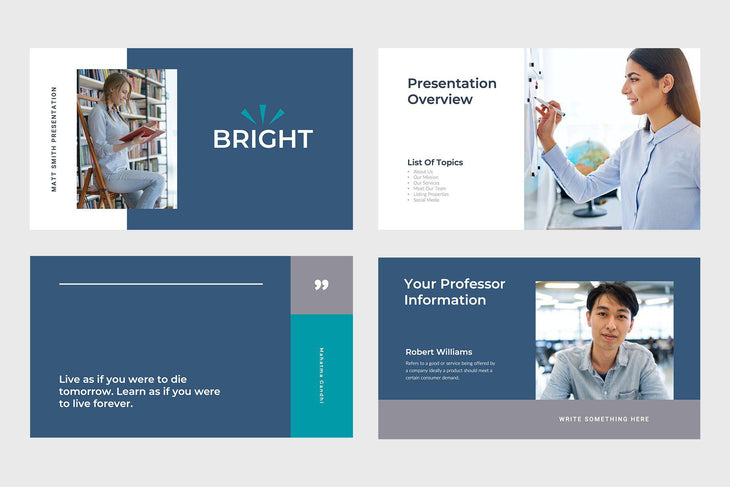 Bright Education Keynote Template-PowerPoint Template, Keynote Template, Google Slides Template PPT Infographics -Slidequest