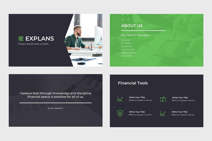 Explans Finance PowerPoint Template-PowerPoint Template, Keynote Template, Google Slides Template PPT Infographics -Slidequest