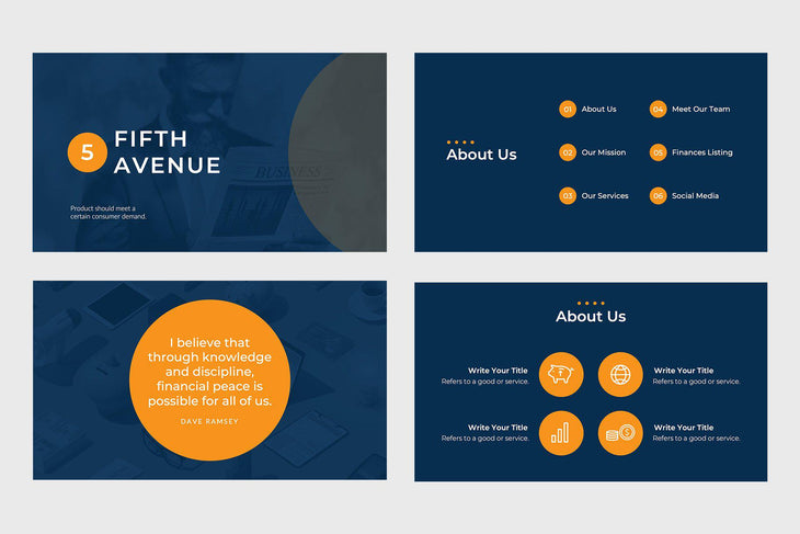 Fifth Avenue Finance PowerPoint Template-PowerPoint Template, Keynote Template, Google Slides Template PPT Infographics -Slidequest