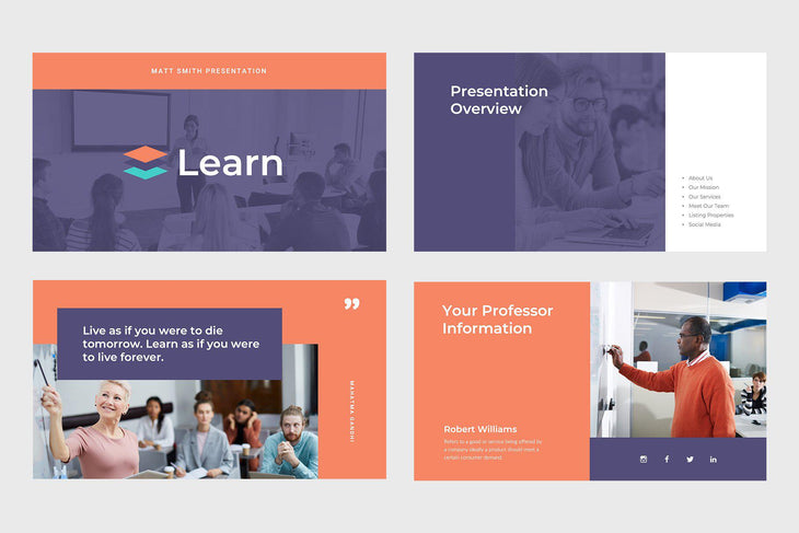 Learn Education Keynote Template-PowerPoint Template, Keynote Template, Google Slides Template PPT Infographics -Slidequest